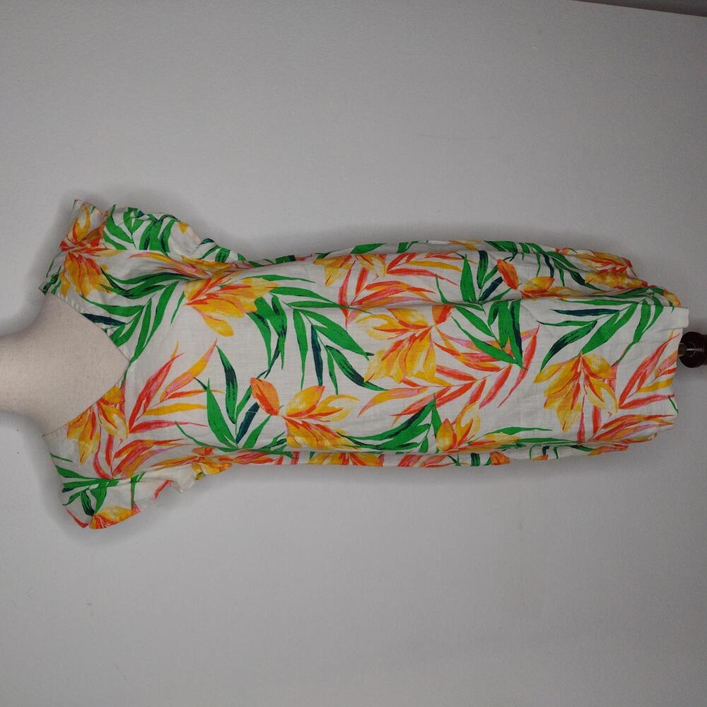 NWOT Nicole Miller Women's White Tropical Dress Size XS